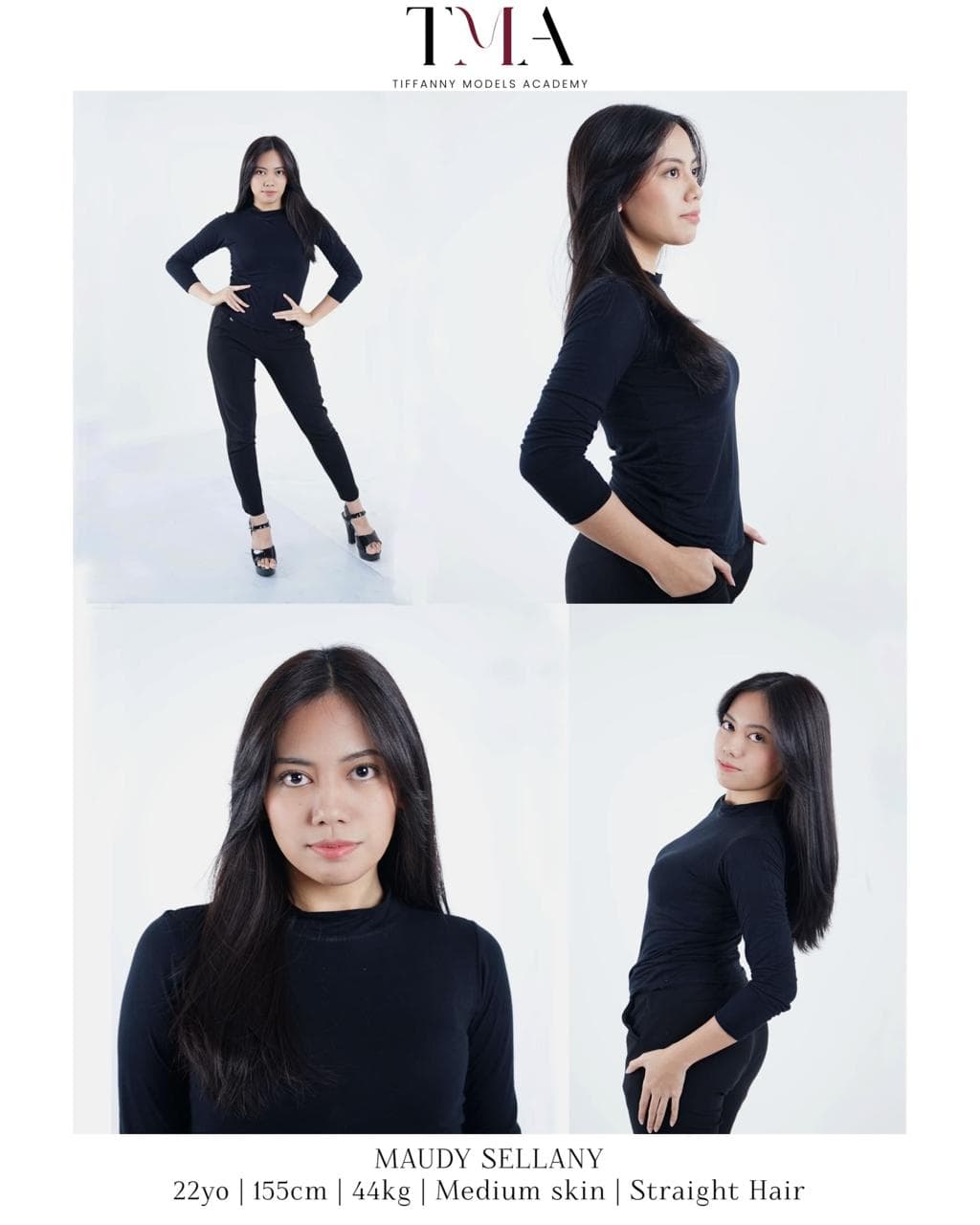 Maudy Sellany — 22yo, 155cm, 44kg — Portfolio model profesional TMA